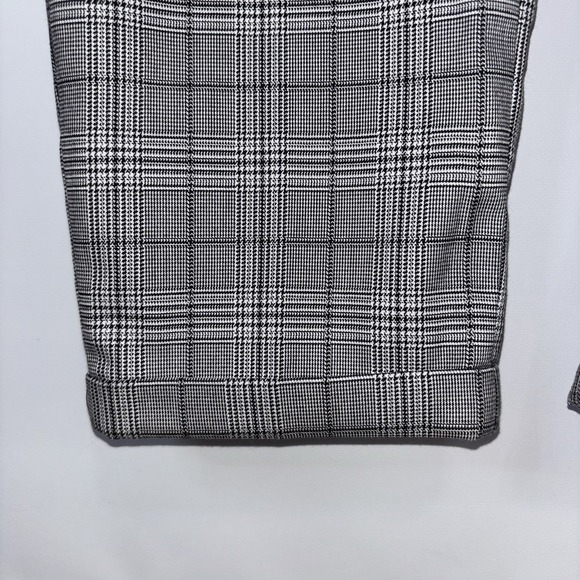 ZARA Women's Gray Glen Plaid High Rise Slim Trousers Size 12 (EUR 44) - Picture 3 of 9
